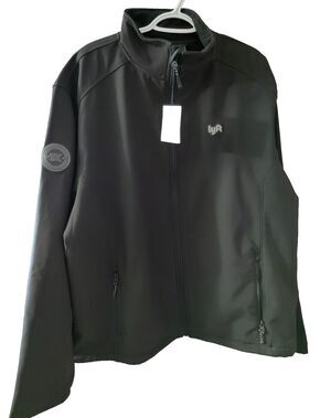Lyft 1K Rides Men's Softshell Jacket Fleece Lined Black Limited Edition 3XL